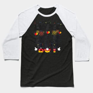 Papa Of The Birthday Boy Mouse Family Matching Baseball T-Shirt